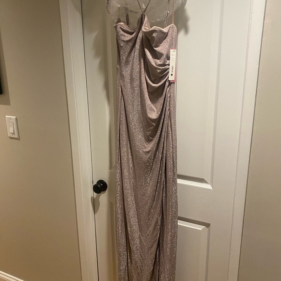 NBW AQUA Metallic Lavender Keyhole Halter Dress - 100% Exclusive - Picture 3 of 4